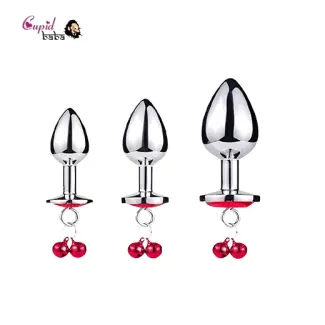 3 Pcs Luxury Round Shaped Anal Butt Plug With Clamps
