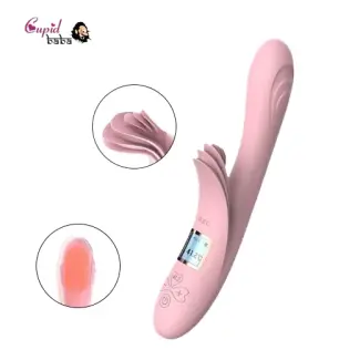 41.2 C Intelligent Vibrator Wand Multiple Tongues G Spot Rabbit Vibrator LCD Screen Heated Sex Toy for Woman