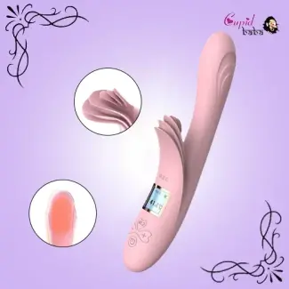 41.2 C Intelligent Vibrator Wand Multiple Tongues G Spot Rabbit Vibrator LCD Screen Heated Sex Toy for Woman