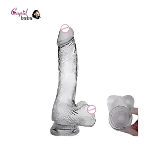 8.5 Inch Transparent Jelly Dildo