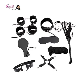 9Pcs Luxury Black BDSM Kit
