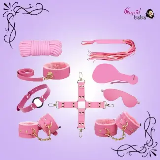 9Pcs Luxury Pink BDSM Kit