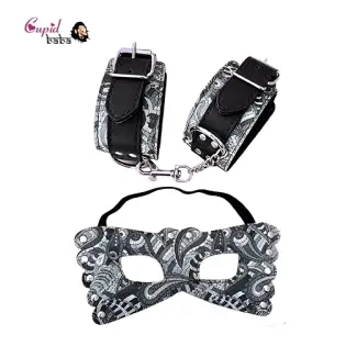 Adjustable Sex Wrist Cuffs and Blindfold Set
