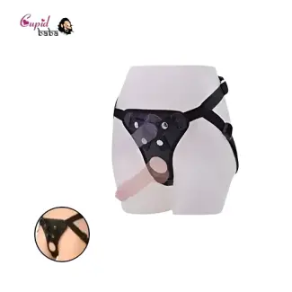 Adjustable Strap-on Double Dildo Hole Harness Lesbian Couple Belt