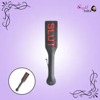 Adult Game SLUT PU Leather Hand Shank Whip (Pink /Black /Red)