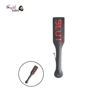 Adult Game SLUT PU Leather Hand Shank Whip (Pink /Black /Red)