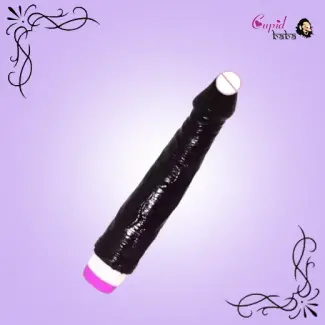 African Black Vibrating 7 Inch Stud Dildo
