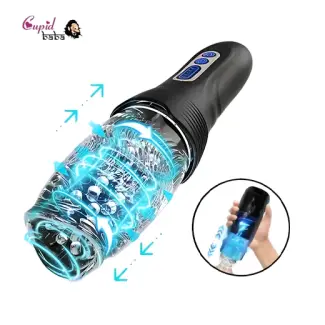 Automatic Transparent Vibrating Masturbation Cup For Male