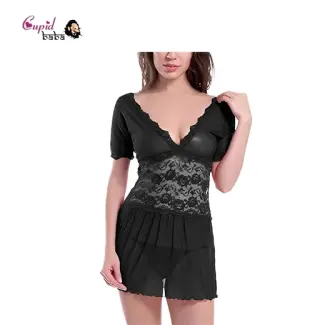 Babydoll Black Lingerie Nightwear