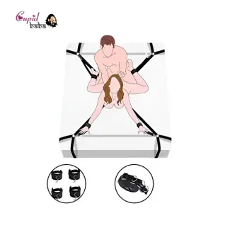 Bed Restraints with Hand Cuffs & Ankle Cuff Premium Straps Bondage