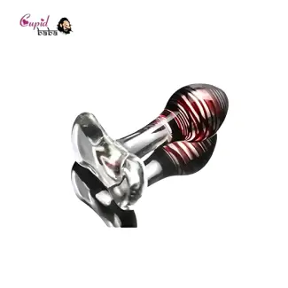 Brown Unisex Glass Anal Butt Plug