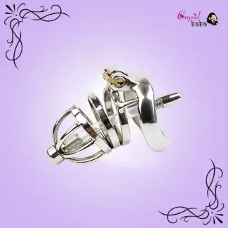 Attica Chastity Cage Lock with Urethral Tube For Men