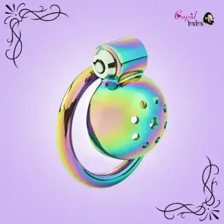 Inverted Flat Metal Chastity Device Lock for Men