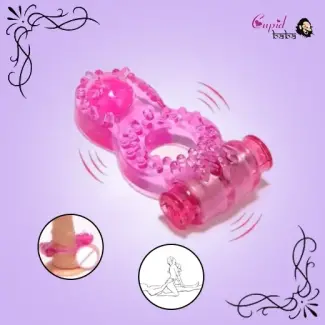 Clit Dual Vibrating Cock Ring Butterfly Ring