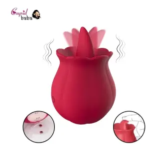 Clitoral Rose Sex Toys Multi Vibrator Stimulator for Women Licking Tongue