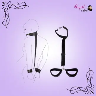 Collar Ring Mouth Gag & Handcuffs Restraints