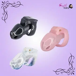 Custom Chastity Cage with 4 Active Sizes Rings