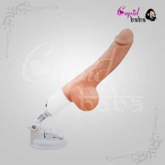 Thrusting Realistic Dildo with 7 Vibrating Modes for G Spot Clitoral Anal Stimulation, Telescopic Sex Machine Silicone Dildo Vibrator with Strong Suction