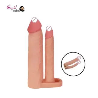 Double Penis Sleeve With Anal Dildo