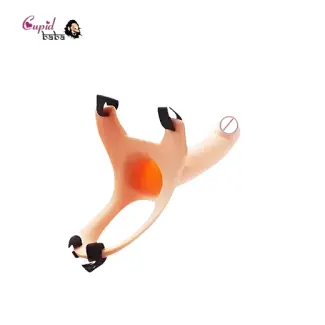 Elastic Harness Hollow Strap-on Silicone Curved Dong Dildo