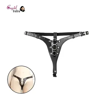 Female Adjustable Chastity belt Leather Bondage Panty