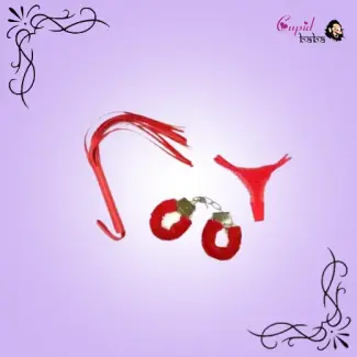 Flogger Handcuff With Panty 3PCS Set