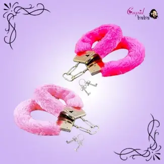 Furry Cuffs Working Metal Handcuffs with Keys