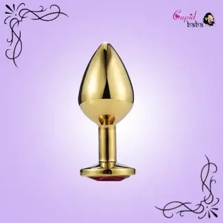 Large Golden Luxury Round Shaped Anal Butt Plug
