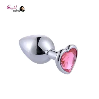 Heart Stainless Steel Crystal Anal Plug