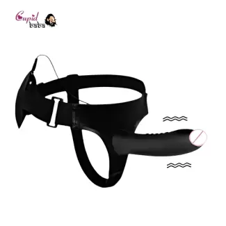Hollow Strap on silicone Dildo with multi speed vibration(7.2