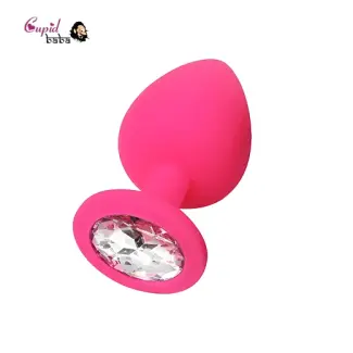 Large Silicone Jeweled Butt Plug
