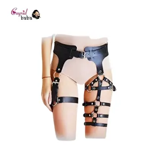 Leather Body Harness Waist Leg League Bondage