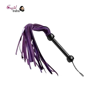 Leather Nubuck Purpule Flogger Whip