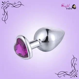 Medium Heart Metal Butt Plug