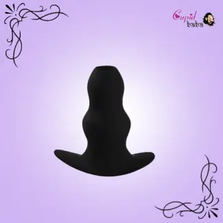 Medium Soft Silicone Hollow Enema Butt Plug Prostate Massager