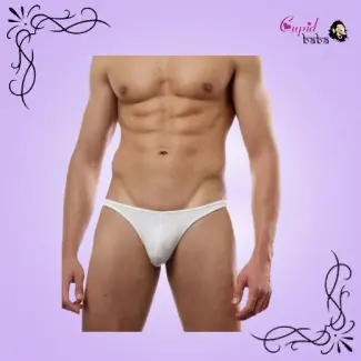 Mens White Sexy Thong