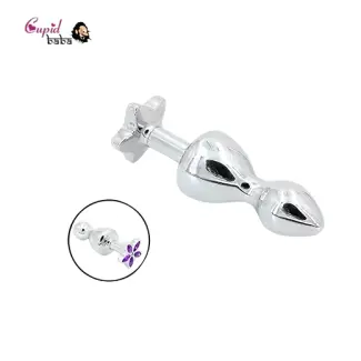 Metal Anal 2 Beads Butt Plug Crystal Diamond Anal Toys