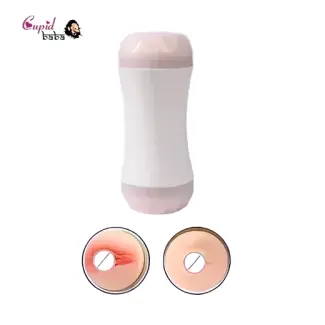 Mouth & Vagina Double End Male Masturbator Cup