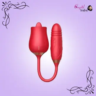 Multispeed Rose Clit Licking vibrator With Dildo