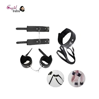 New Luxury Dog Slave, Handcuff With Leg Spreader Ankle Cuffs Kit
