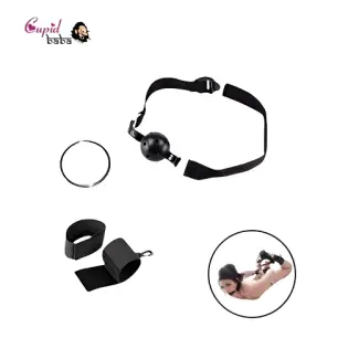 Nylon Gag Ball with Sexy Slave Bondage Suit
