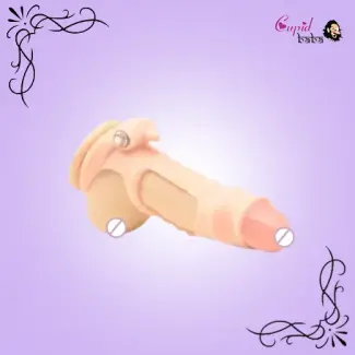 Open Tip Rabbit Vibrating Penis Sleeve
