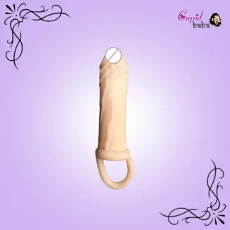 Penis Condom Sleeve Extender With Cock Ring