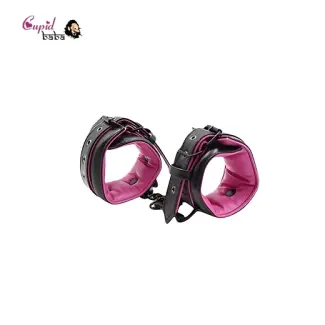Pink Black Handcuffs Ankle Cuffs