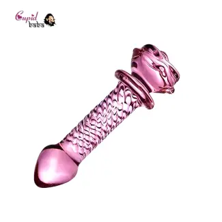 Pink Rose Crystal Glass Anal Plug
