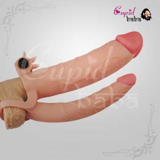 Pleasure X-Tender Vibrating Double Penis Sleeve