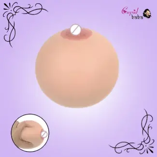 Portable Soft 3D Breast Nipple Touch Male Sex Toy