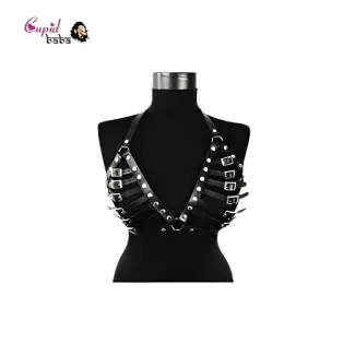 Punk Women Chest Stud Rave Bra