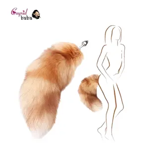 Real Gold Fox tail Anal Plug