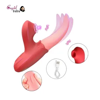 Rechargeable Silicone Tongue Multi Vibrator Clitoris Sucker